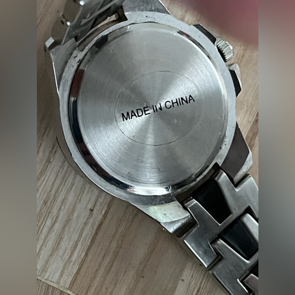 Ciprini Men’s Watch Chronograph Look Black Dial Stainless and Black Bracelet - Picture 7 of 11